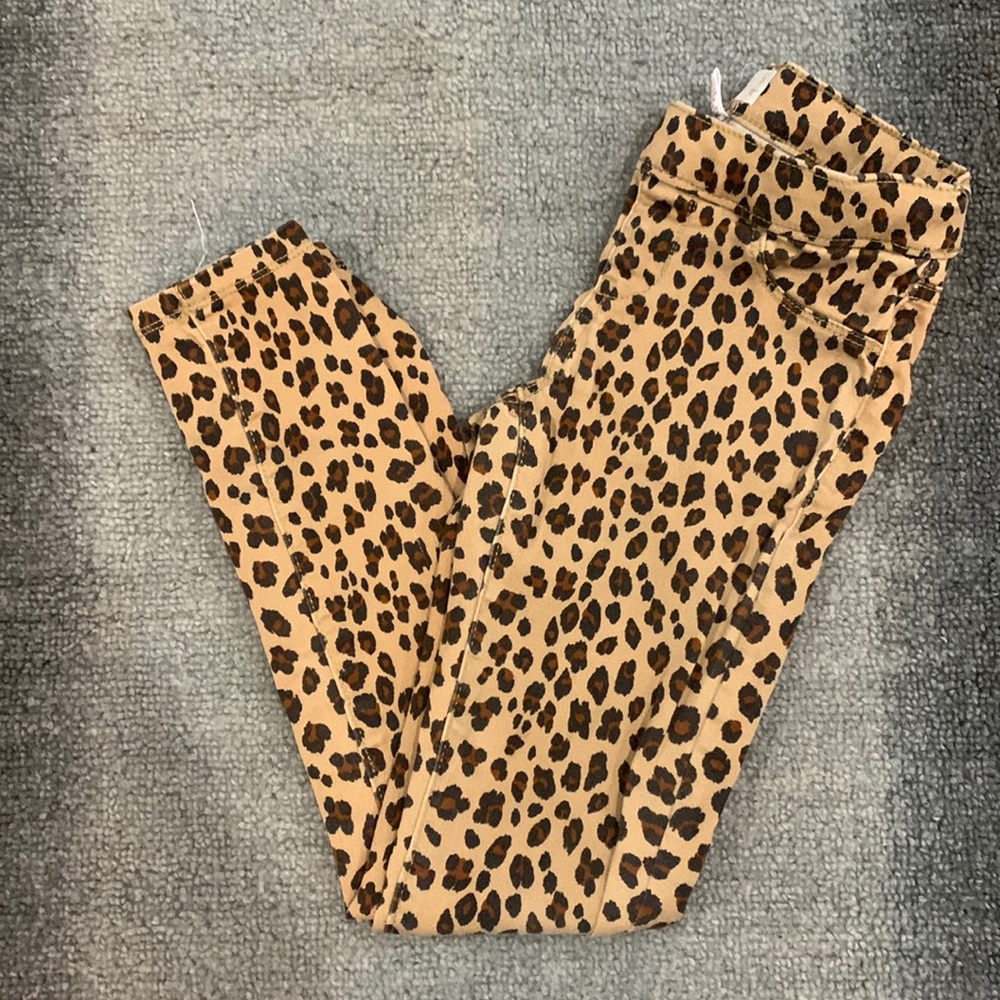 Leopard jeggings size 8
